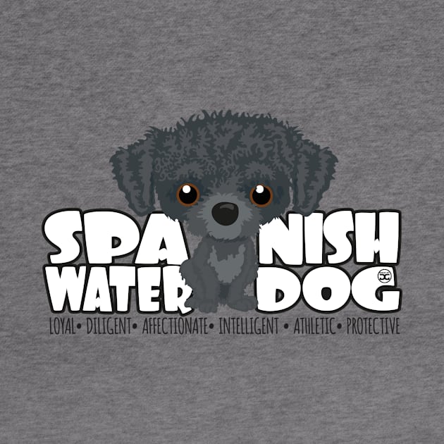 Spanish Water Dog (Silver) - DGBigHead by DoggyGraphics